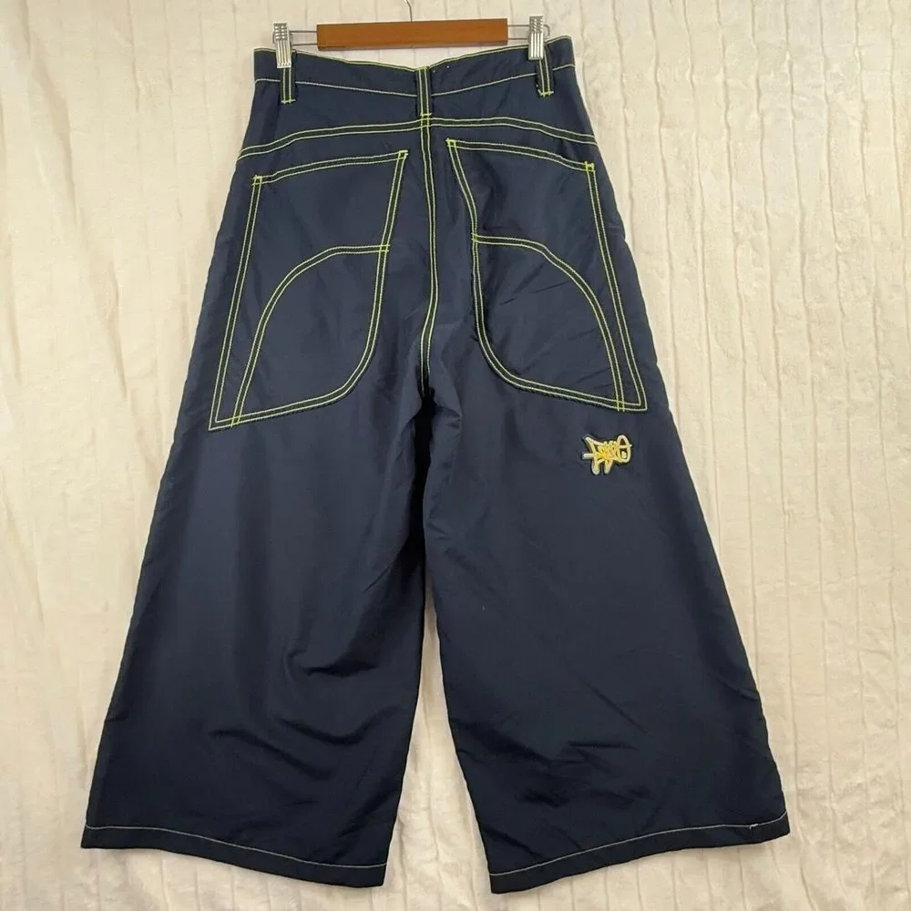 Vintage GAT Gypsies And Thieves Wide Leg Pants 28x25 Blue Wide Leg Y2K 90's Rave - Picture 12 of 15